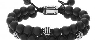 Steel bracelet with onyx