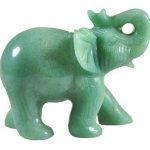 Фигурка слоника из зелёного авантюрина