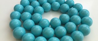 blue artificial pearls