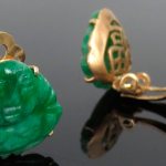 Jadeite stone - earrings