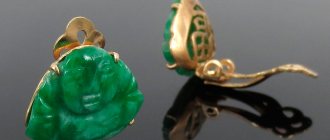 Jadeite stone - earrings