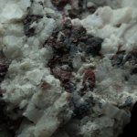 Cinnabar with stibnite in quartz Ukraine