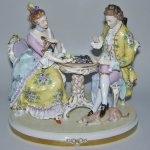 Classic figurine of lovers made of porcelain.