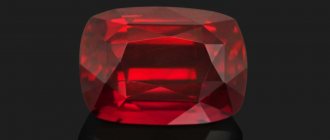 On the origin of color in a gemstone