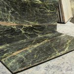 Green marble slab